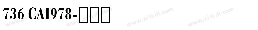 736 CAI978字体转换
